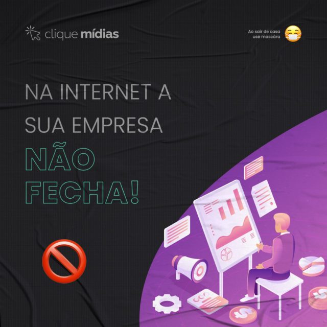 Na internet não tem pandemia, distância ou nenhum outro problema que impeça a prosperidade do seu negócio. Conheça um mundo de possibilidades que se abrirá para sua empresa após sua abertura para o meio digital!